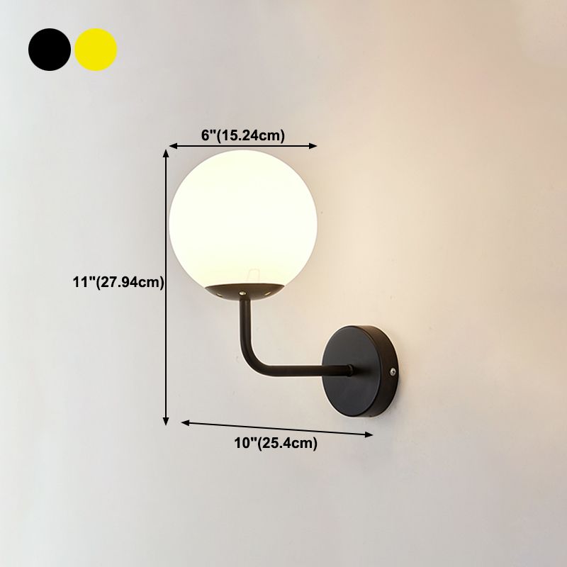 Simplicity Wall Lighting Fixture Round Glass Wall Light Sconce