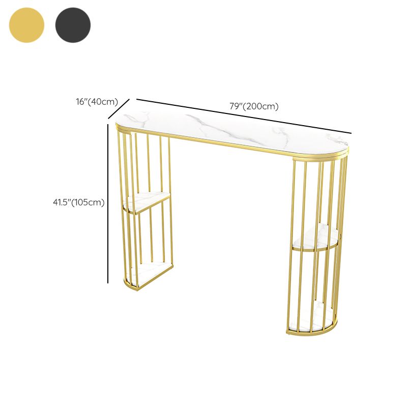 Modern Style Bar Table Set 1/2/3 Pieces Stone Rectangle Bistro Set for Indoor