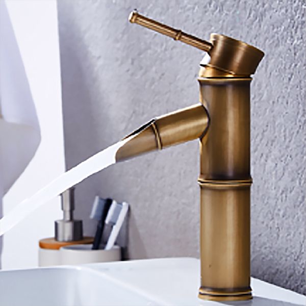 Lever Handle Farmhouse Faucet Circular Low-arc Sink Faucet for Bathroom