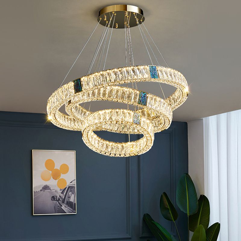 Moderne ronde kroonluchter verlichtingsarmaturen Multi-tier hangende hangende lampen
