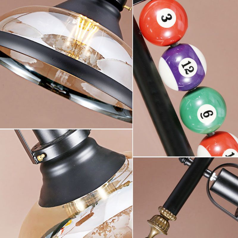 Industrial Style Hanging Lamp Bowl Shape Island Light Fixture for Bar (Included Balls)