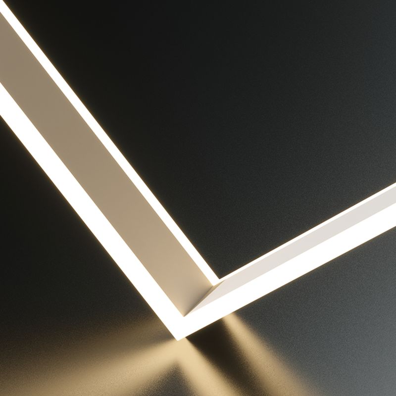 Quadratischer Schatten Kronleuchter Lichter moderne Metall 6-Licht Kronleuchter Beleuchtung in Weiß