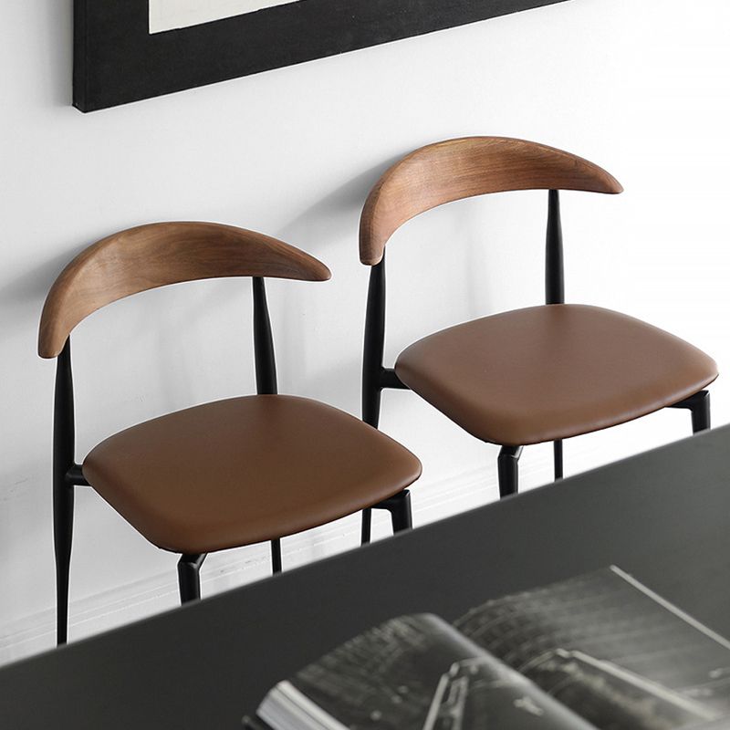 Industrial Style Side Chair Open Back Stackable Dining Room Chair