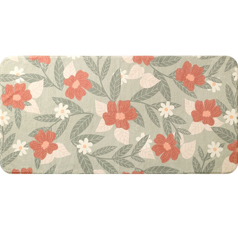 Groen Modern Rug Tapsel Blending Plant Tapijt Non-slip achterste Tapijt voor woonkamer