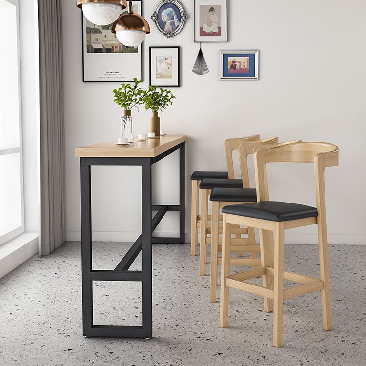 Modern 1/2/5/9 Pieces Rectangular Pub Table Set Wooden Counter Table for Dining Room