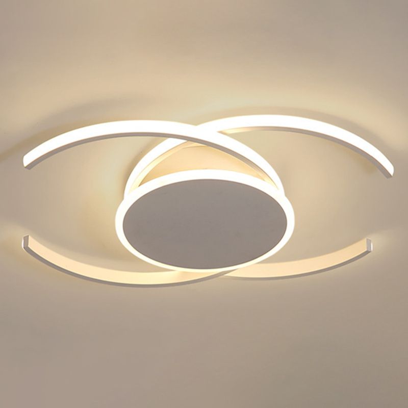 Kreisförmige Semi-Flush-Mount-Licht-Halterung Acryl Moderne Bündig-Halterung Deckenleuchte