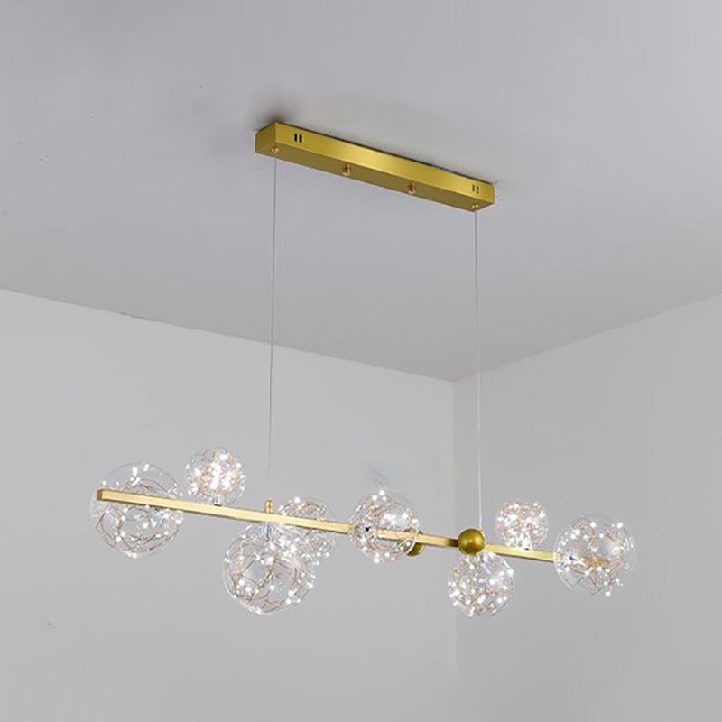 Nórdica Dining Island Light Kitchen Simple Led Glass Shade Colgara de luz colgante