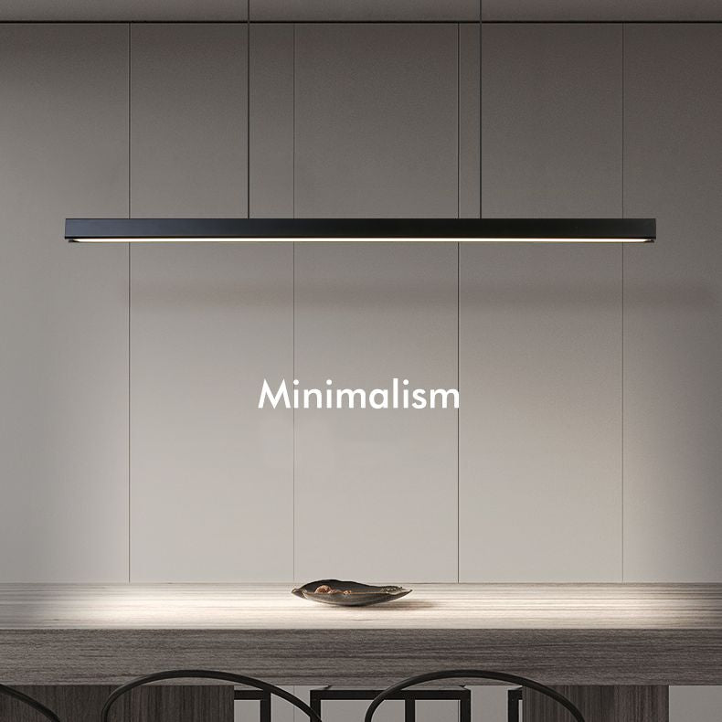 MEW Modern Isola Luci a ciondolo a LED lineare a 1 luce per sala da pranzo