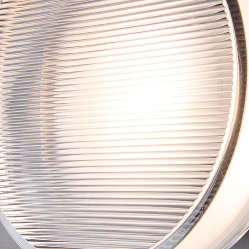 1 Light Glass Bath Sconce in Black & Clear Traditional Round Bathroom Vanity Lighting