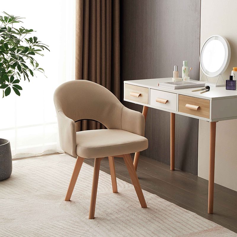 Chaises de salle à manger en bois modernes, fauteuils latéraux à dossier ouvert pour la cuisine