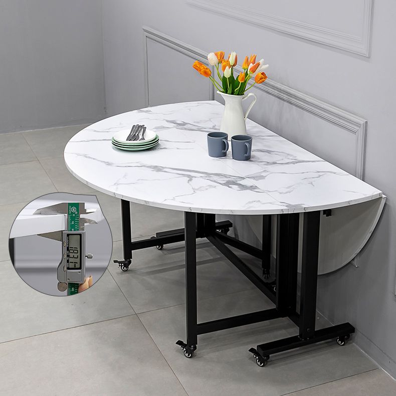 Mesa de comedor redonda Mesa base de caballete de estilo de mediados de siglo para el comedor