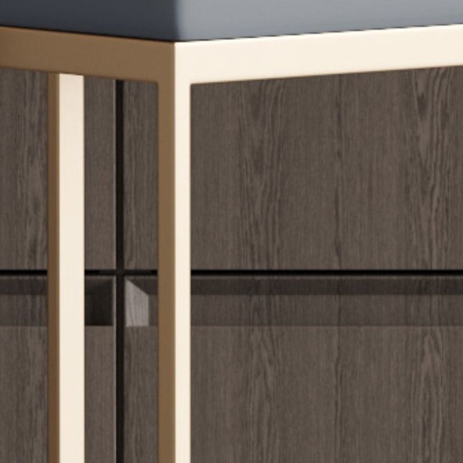 1/5 Pieces Glam Iron Bar Table Set Rectangle Bistro Set with White Faux Marble Top