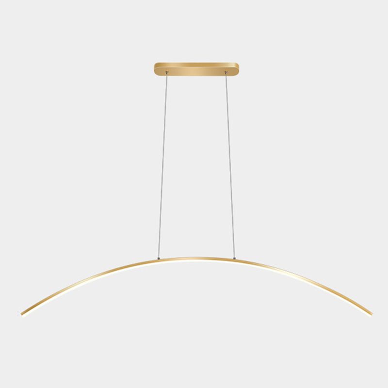 Golden Ceiling Light Contemporary LED Kitchen Island Lighting for Foyer