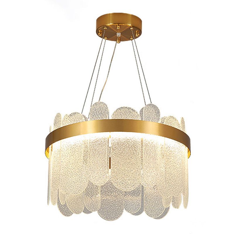 Modern Nordic LED Hanging Light Glass Geometric Chandelier for Living Room