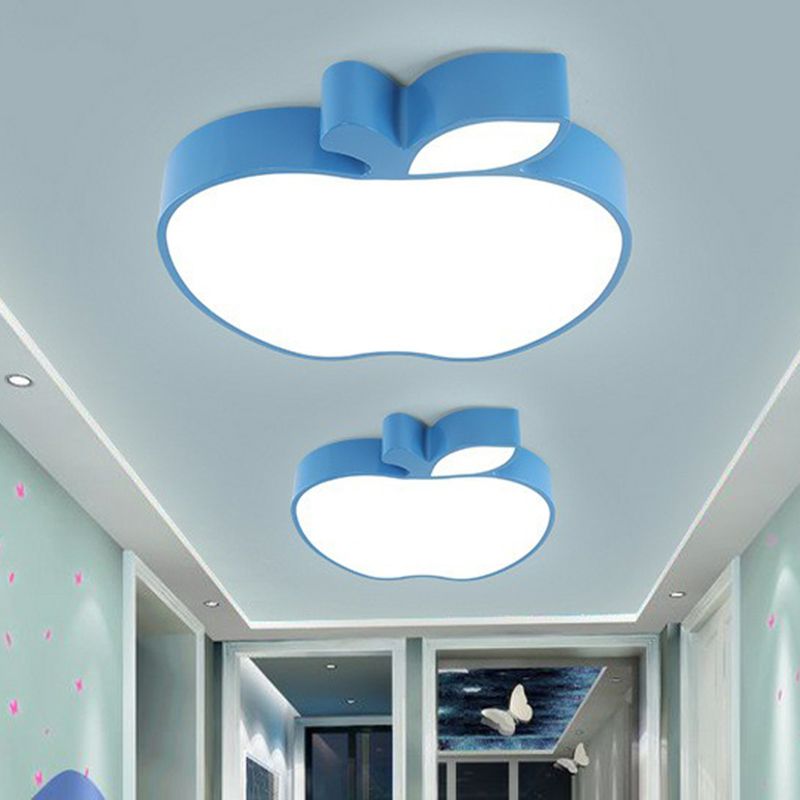 Apple Kindergarten-Unterputz-LED-Licht, Acryl-Cartoon-Decken-Unterputzleuchte in Blau