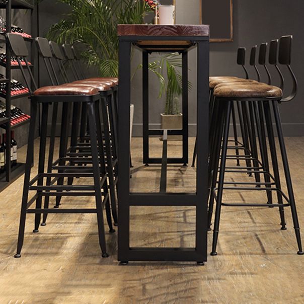 1/6/11 Pieces Counter Height Pub Set Rectangular Bar Stool and Table Set