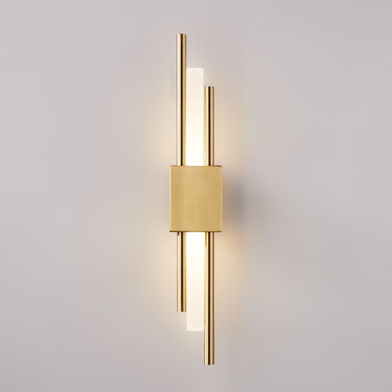 Postmodern Style Unique Shade Wall Sconce Copper 2 Light Sconces for Living Room