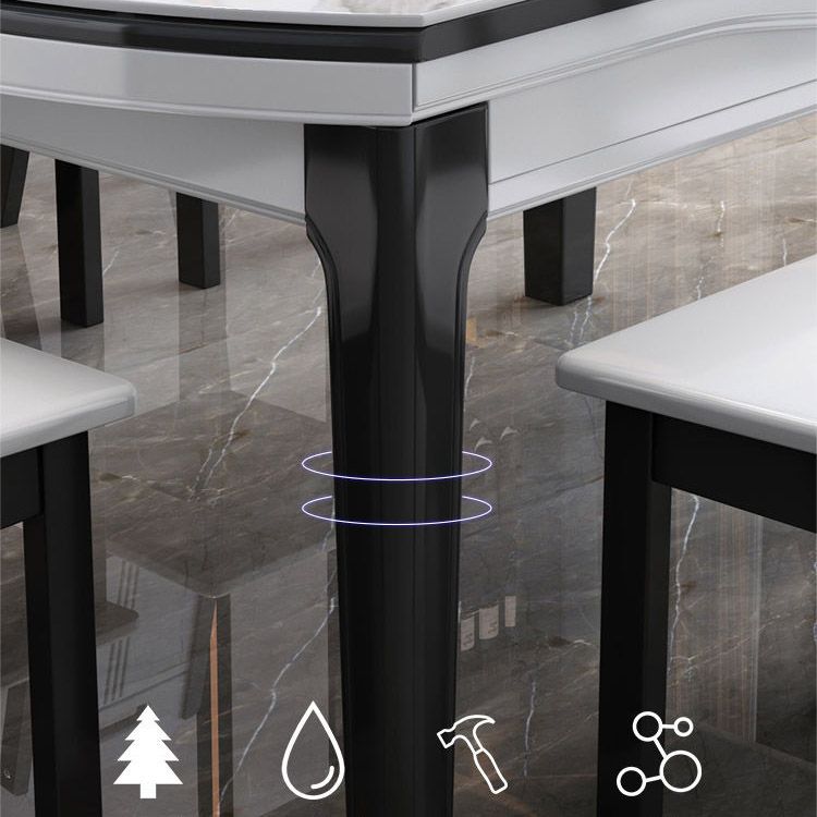 Kitchen Dinner Table Dining Room Stone Drop-Leaf Dining Table