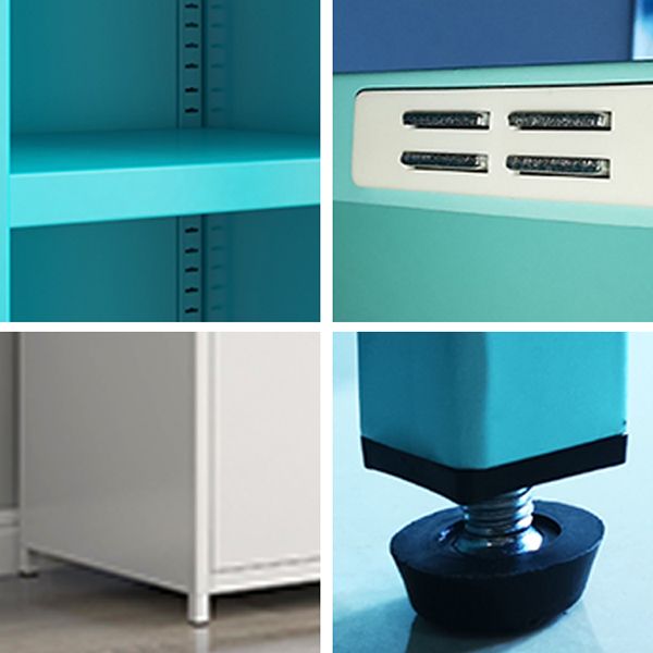 Contemporary Style Wardrobe Cabinet Steel Wardrobe Cabinet with Clothing Rod