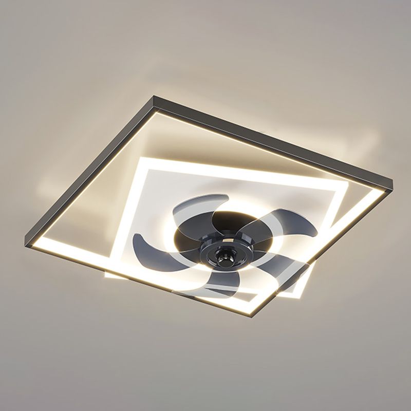 Modern LED Ceiling Fan Light 3 Lights Ceiling Mount Lamp with Silica Gel Shade