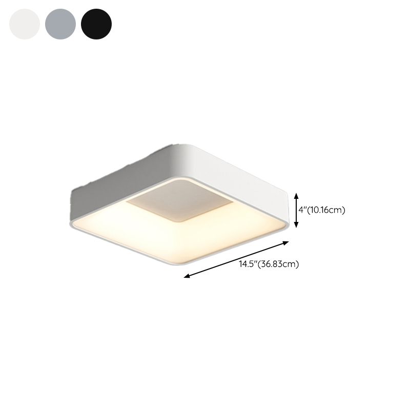 Square Ceiling Mount Light Modern LED Ceiling Light with Acrylic Shade for Bedroom