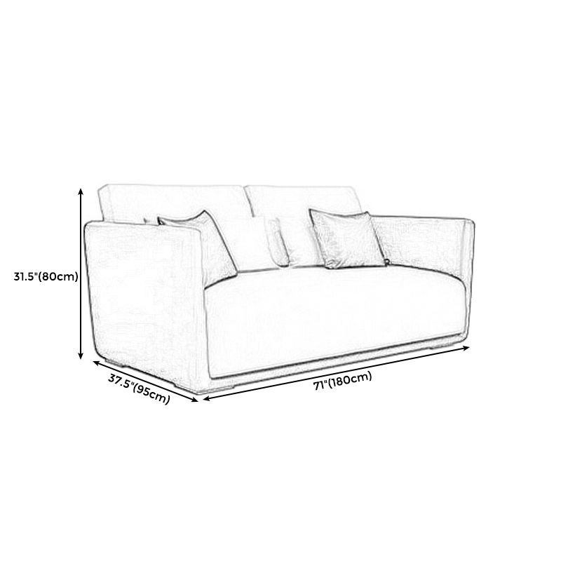 Modern Style Solid Wood Base Latex/sponge Cushion Rectangular Sofa