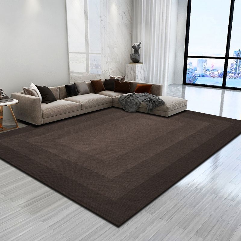 Black Modern Rug Blending Gradient Rug Non-Slip Backing Rug for Living Room