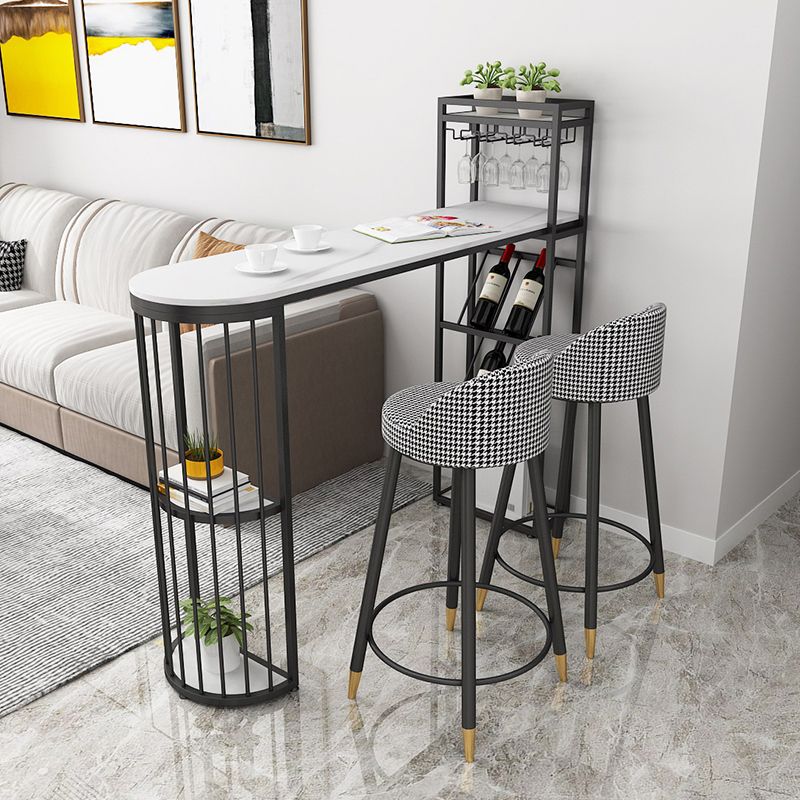 Bucket Bar Stools Metal Low Back Dining Stools with Metal Base