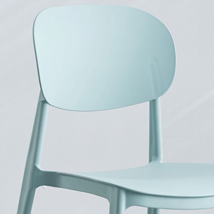 Plastic Scandinavian Dining Room Chair Matte Finish Open Back Dining Side Chair