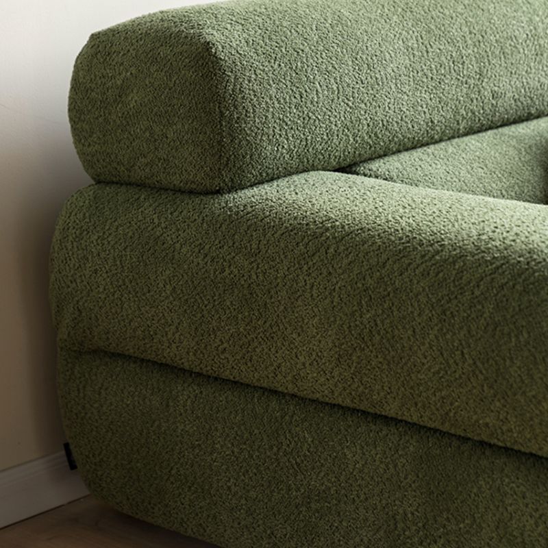 Tight Seat Foam Solid Color Wood Recessed Arm Sofa for Living Room