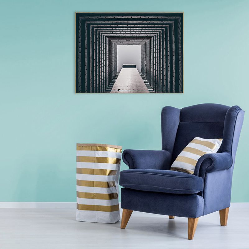 Soft Color High-Rise Building Canvas Textured Wall Art for Bedroom, Multiple Sizes