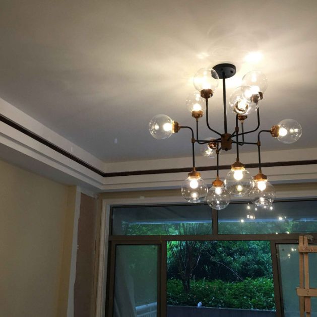 APTERIOR INDUSTRIAL CADRELE ALCANDO ALCANDO CON SOMBRA DE VIDRIO PARA SALA DE VIVO