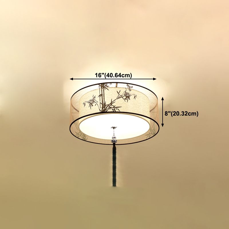Contemporary Style Geometry Ceiling Fixtures Fabric Ceiling Mount Light Fixtures