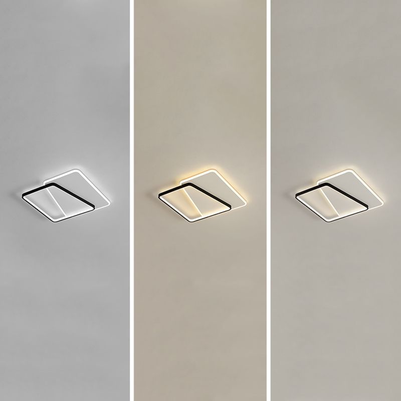2 Lights Modern Flush Ceiling Light Fixtures LED Ceiling Light Fixture for Dining Room