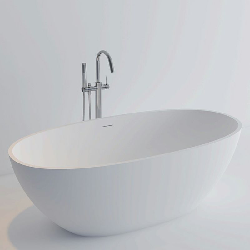 Soaking Freestanding Bath Tub Antique Finish Oval Modern Bathtub (Faucet not Included)