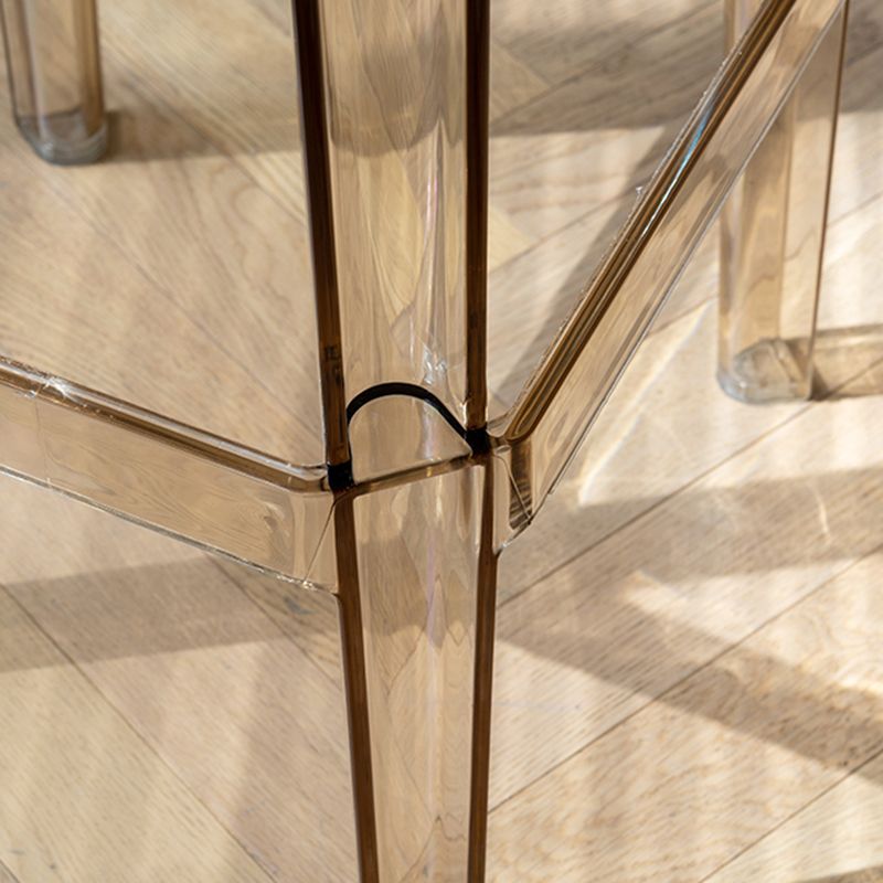 Nordic Style Stackable Barstool Transparent Plastic Bar Stool for Dinning Room