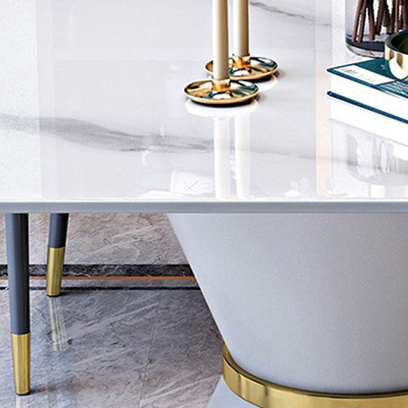Sintered Stone Top Room Table Pedestal Dining Table for Kitchen