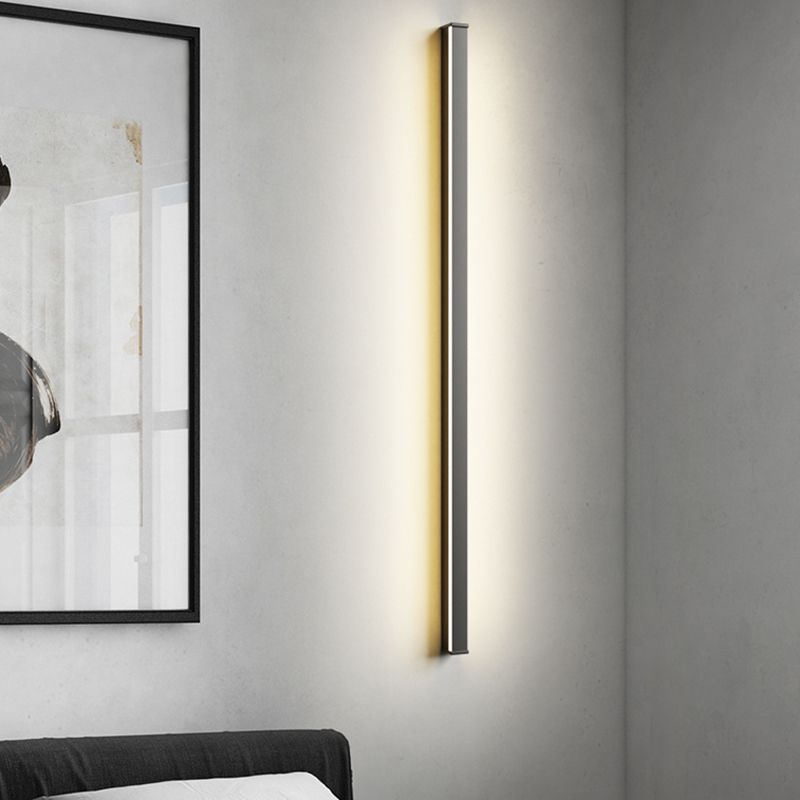 Metallic Linear Wall Light Fixture Modern Style Wall Light Sconce for Living Room