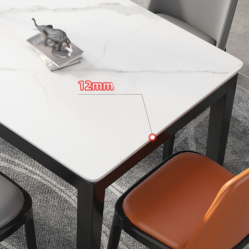 Medieval Modern Sintered Stone Dining Table Rectangle Indoor Table with 4 Legs