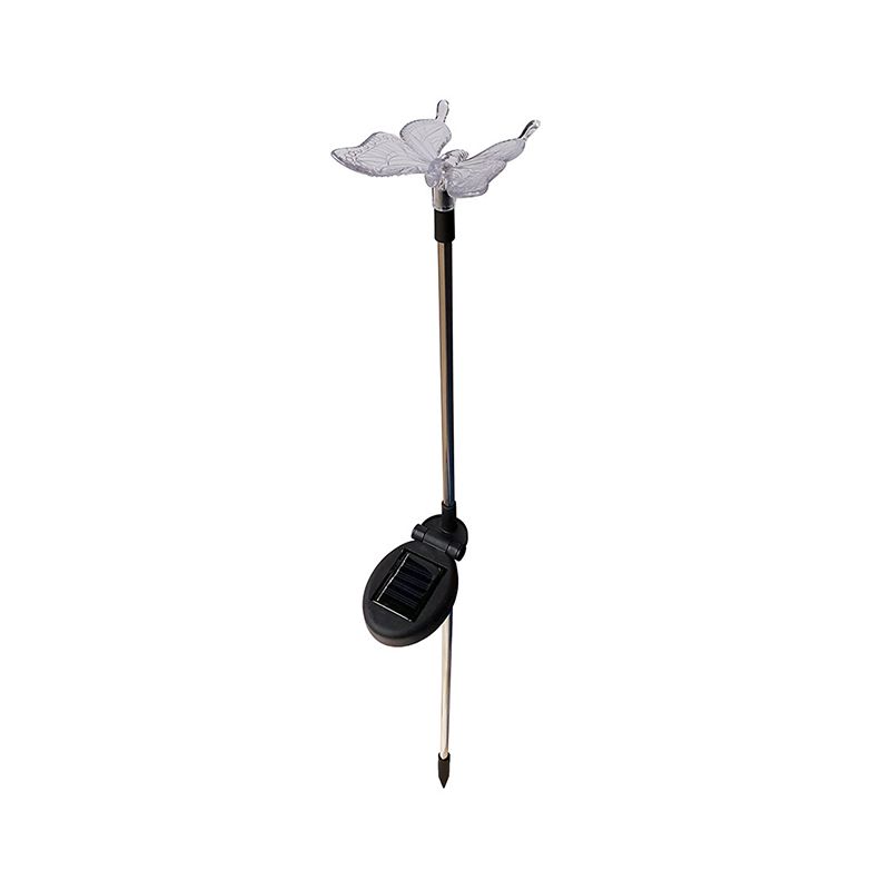 Bird Plastic LED Lawn Light Contemporary White Solar Ground Lighting for Courtyard