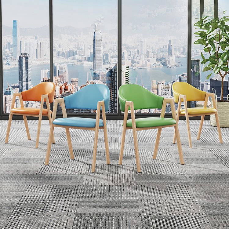 Chaise de salle à manger tapissée au fini mat de chaise à dossier ouvert de cuisine contemporaine