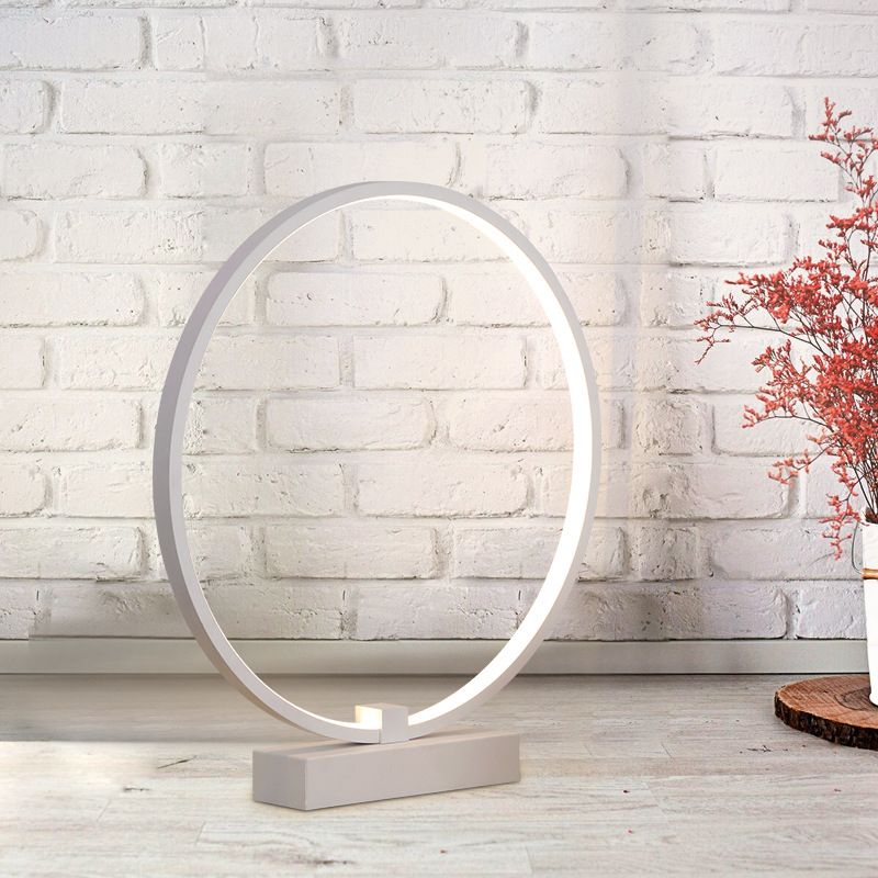 1 lichte cirkel licht licht modernisme metalen nachttafellampen voor slaapkamer in het wit