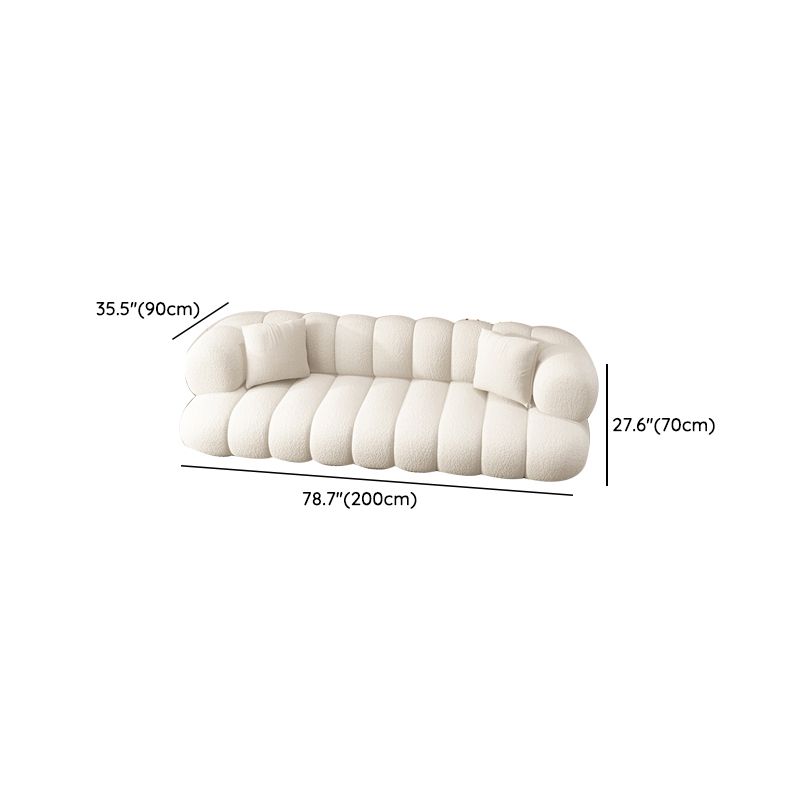 Sewn Pillow Back Sofa Northern European Recessed Arm Sofa with Pillows