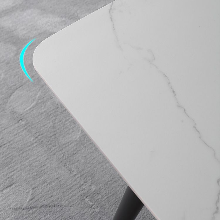 Modern 1/4/5/7 Pieces Dining Set Sintered Stone Top Dining Table with Leather Chairs