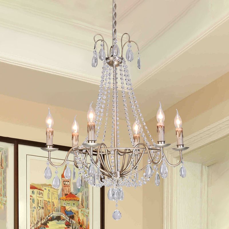 LAMPE DE CHANDELAGE CRISTAU CRISTAL MOCHERIST MODERNISTRE 6 TEMPS LEVAU PRENDANT LEVILLAGE EN GOL FINE POUR CHAMBRE