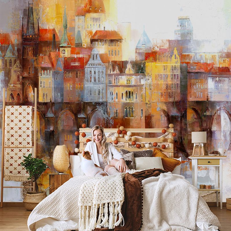 Giant Wall Mural Illustration Style Venice City Wall Art for Living Room, Made to Measure