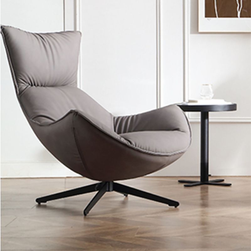 Genuine Leather Accent Chair Modern Lounge Chair for Living Room