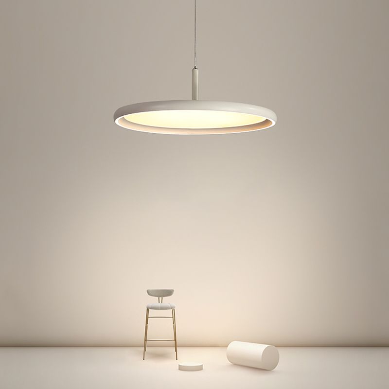 Lumo moderno a forma di metallo a forma rotonda a 1 luce appesa a 1 luce