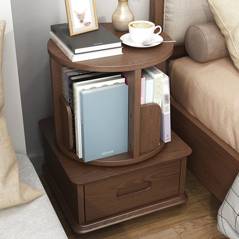 Contemporary Style Bookcase Closed Back Solid Wood Bookshelf for Home Office