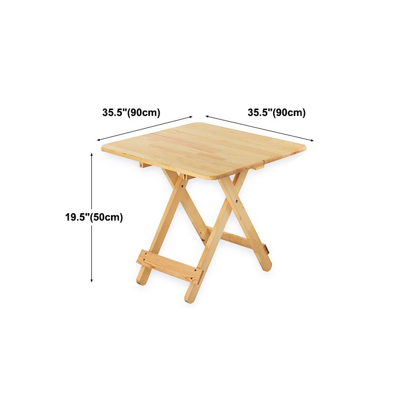 Contemporary Dining Room Wood Table Natural Pine Folding Table
